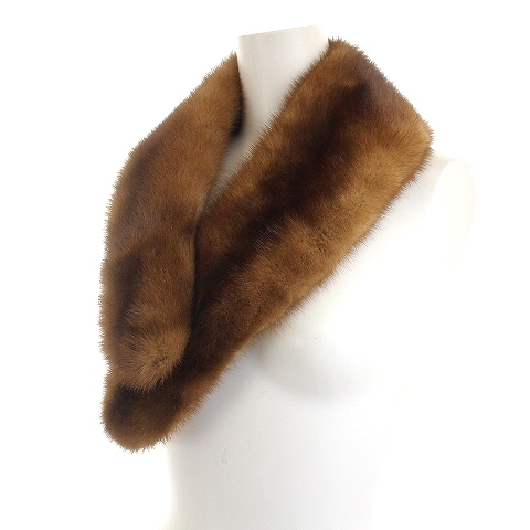  No-brand fur tippet fur sheared mink fur tea Brown /AQ #GY18 lady's 