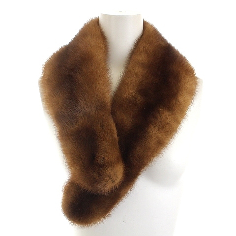  No-brand fur tippet fur sheared mink fur tea Brown /AQ #GY18 lady's 