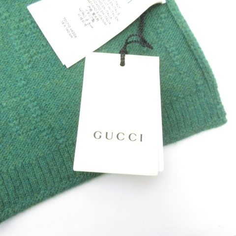 未使用品 グッチ GUCCI チルドレンズ タグ付 GG ウール スカーフ マフラー 701710 緑 グリーン キッズ_画像5