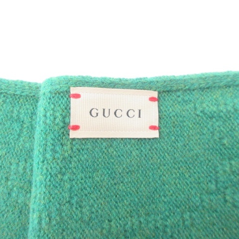 未使用品 グッチ GUCCI チルドレンズ タグ付 GG ウール スカーフ マフラー 701710 緑 グリーン キッズ_画像3