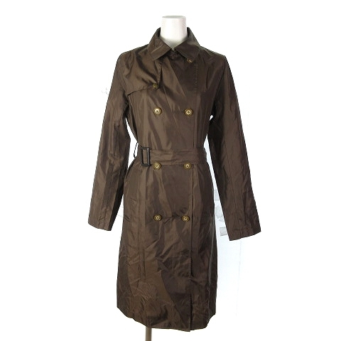  Macintosh firosofi-MACKINTOSH PHILOSOPHY spring coat to wrench long height belt attaching plain tea Brown 38 lady's 