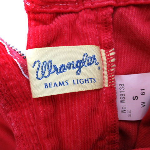 ラングラー WRANGLER × ビームスライツ BEAMS Lights フレアスカート ロング丈 コーデュロイ S 赤 レッド /SM18 レディース_画像4