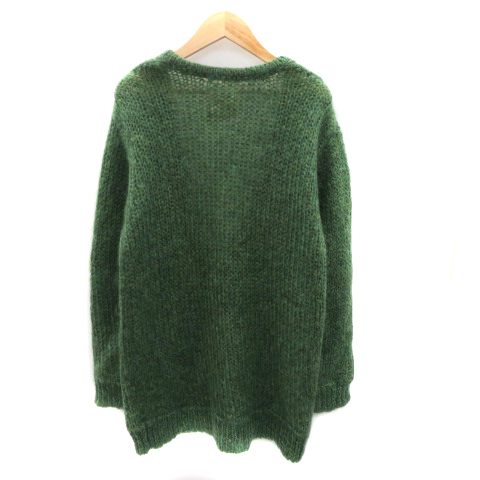  Rosebullet rosebullet knitted cardigan middle height V neck plain moheya oversize 2 green green /YK31 lady's 