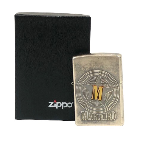 ジッポー ZIPPO 2000年製 マルボロ スターコンパス オイルライター ロゴ 銀 シルバー ※TP メンズ_画像8