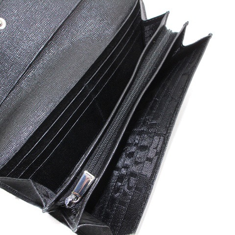 フルラ FURLA 長財布 二つ折り ロゴ金具 レザー 黒 ブラック /AQ ■GY18 レディース_画像8