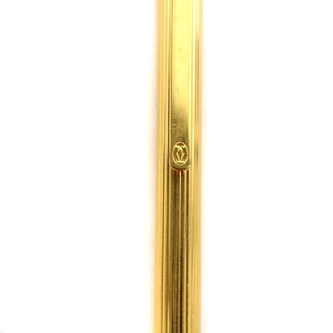 カルティエ Cartier ボールペン 筆記用具 文具 ツイスト式 ストライプ ロゴ ゴールドカラー /AQ ■GY11 その他_画像4