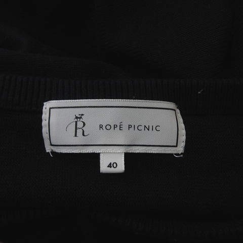 ロペピクニック ROPE Picnic チュニック カットソー ドルマンスリーブ 長袖 40 黒 ブラック /YI レディース_画像6