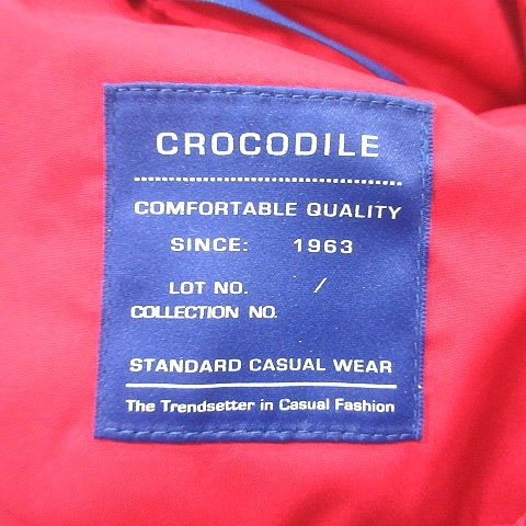 クロコダイル CROCODILE ジャケット ワンポイント 総裏地 赤 レッド 緑 グリーン /MS メンズ_画像5
