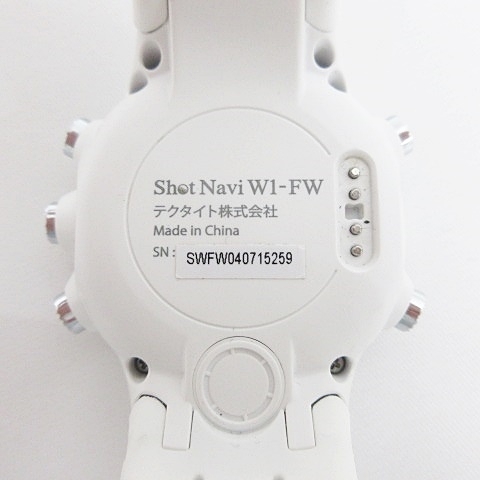 ショットナビ Shot Navi W1-FW GPSナビ 腕時計型 ホワイト シルバー メンズ レディースの画像3