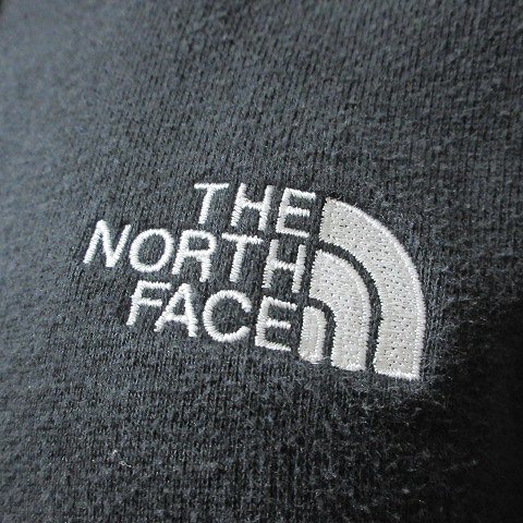 ザノースフェイス THE NORTH FACE ジップアップパーカー アウトドア ウエア 裏起毛 ロゴ 刺繍 M 黒 ブラック ■GY01 X レディース_画像4