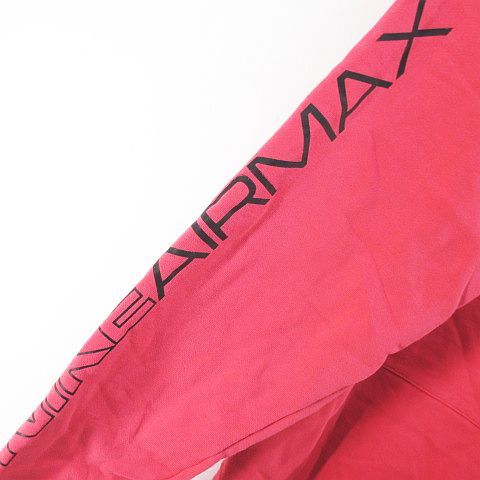ナイキ NIKE 長袖 パーカー プルオーバー クォータージップ XL ピンク系 カンガルーポケット ロゴ 文字 プリント 綿 コットン メンズの画像8
