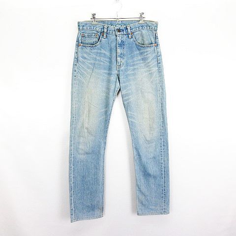 リーバイス Levi's 505-03 505-0330 デニム ジーンズ ボトムス タイトフィット ストレート ユーズド加工 32 ライトブルー ※EKM メンズ_画像1