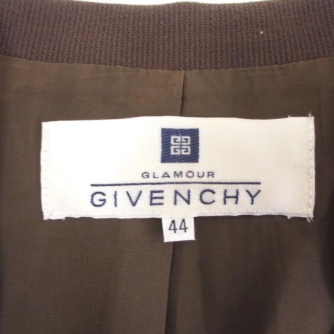 ジバンシィ GIVENCHY GLAMOUR ヴィンテージ フォーマル セットアップ テーラードジャケット スラックスパンツ ウール ブラウン 茶 44 XL位_画像8