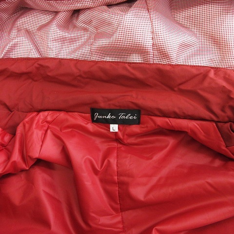 ジュンコタベイ JUNKO TABEI 中綿 ジャケット ブルゾン ナイロン 赤 レッド L レディースの画像4