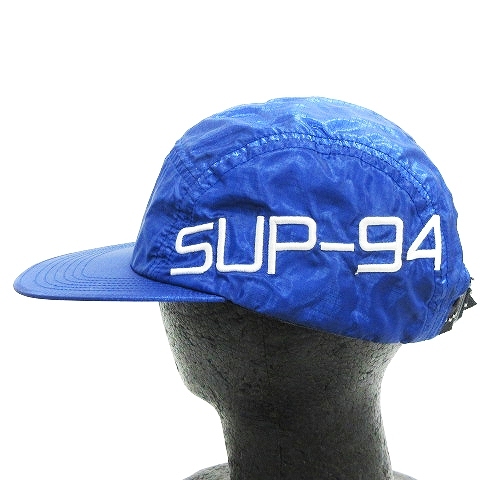 シュプリーム SUPREME 17SS SIDE LOGO CAMP CAP ジェットキャップ 帽子 SUP-94 ロゴ 刺しゅう メタリック ブルー 青 メンズの画像2