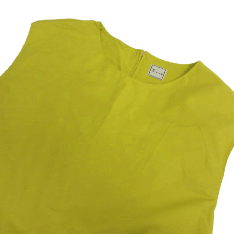  Tiara Tiara cut and sewn French рукав хлопок . оттенок желтого желтый цвет серия женский 