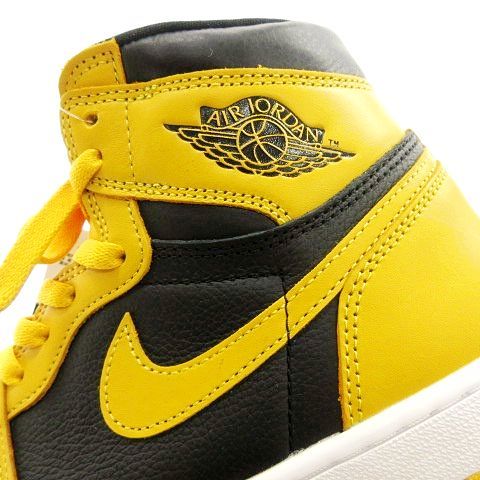 未使用品 ナイキ NIKE Air Jordan 1 High OG Pollen 555088-701 スニーカー エア ジョーダン1 ポレン US9.5 27.5cm イエロー メンズ_画像5