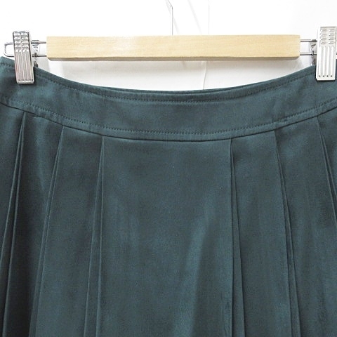  Untitled UNTITLED skirt pleated skirt knees height fake suede green green 1 lady's 