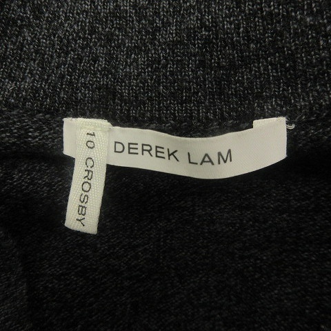 デレクラム DEREK LAM 美品 Vネックセーター 長袖 ニット ウール F グレー 灰色 IBO47 レディース_画像3