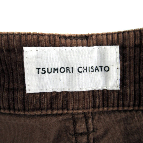  Tsumori Chisato TSUMORI CHISATO strut pants long height corduroy 1 Brown tea /SM24 lady's 