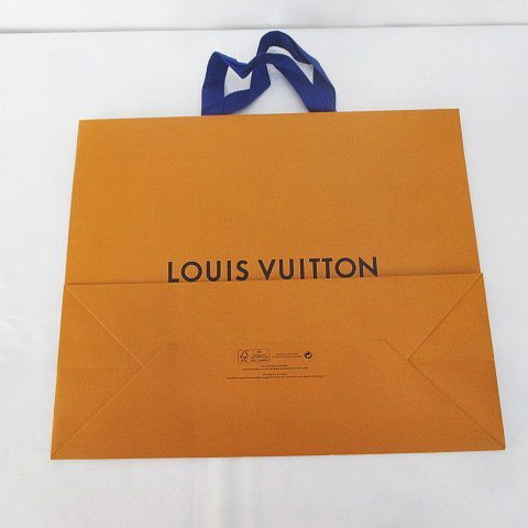 ルイヴィトン LOUIS VUITTON 3枚セット 紙袋 ショッパー ショップ袋 純正 付属品 ロゴ オレンジ系 その他_画像7