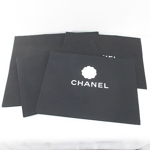 シャネル CHANEL 4枚セット 紙袋 ショッパー ショップ袋 純正 付属品 ロゴ 黒系 ブラック デザイン違い その他の画像1