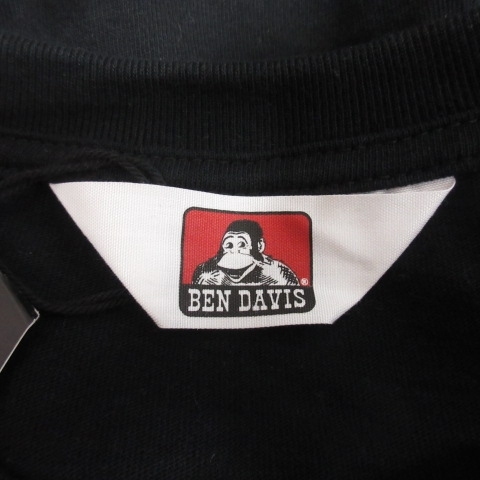 未使用品 ベンデイビス BEN DAVIS Tシャツ カットソー 長袖 L 黒 ブラック /YI メンズ_画像6