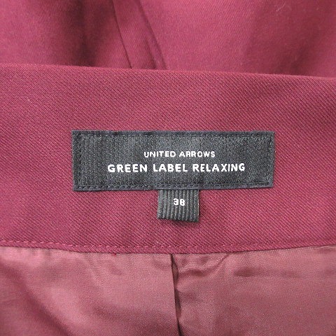 グリーンレーベルリラクシング ユナイテッドアローズ green label relaxing タイトスカート ロング 38 赤 ボルドー /YI レディース_画像5