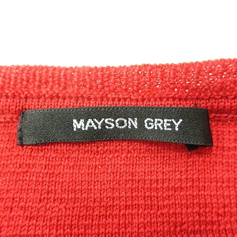 メイソングレイ MAYSON GREY ニット カットソー 長袖 ウール 2 赤 レッド /MN ■MO レディース_画像5