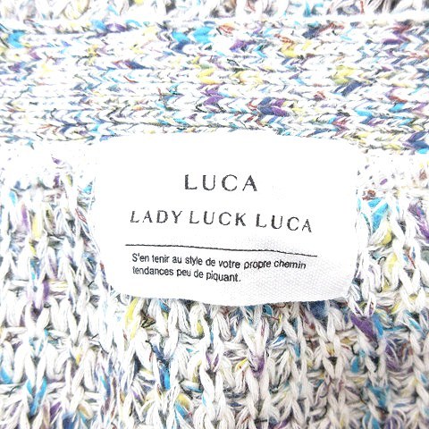 レディラックルカ LADY LUCK LUCA ニットカーディガン ロング 九分袖 白 ホワイト /AU ■MO レディース_画像5