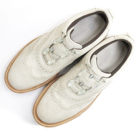 スペクタスシュー SPECTUS SHOECO. WING TIP BALMORAL ウィングチップ ドレス シューズ ベージュ 27cm メンズ_画像3