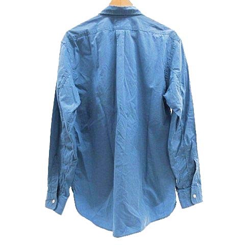 フィグベル PHIGVEL REGULAR COLLAR DRESS SHIRT レギュラーカラー シャツ 長袖 無地 1 青 ブルー ■U90 メンズの画像2