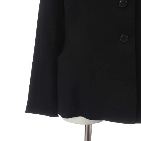  Agnes B agnes b. tailored jacket single 3B shoulder pad total lining 2 M black black /XZ #GY04 lady's 