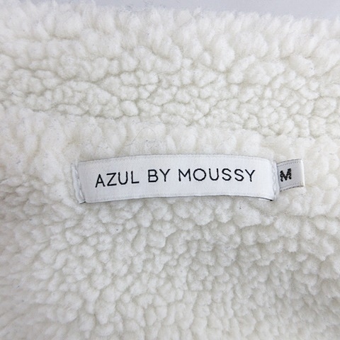  azur bai Moussy AZUL by moussy jacket G jumbo a Denim navy blue navy ivory M lady's 