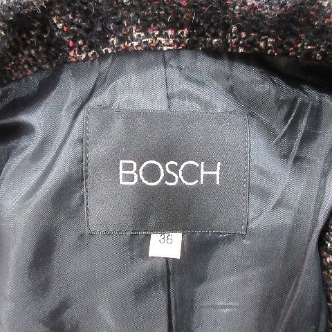  Bosch BOSCH tailored jacket одиночный твид общий подкладка 36 чёрный черный /AU женский 