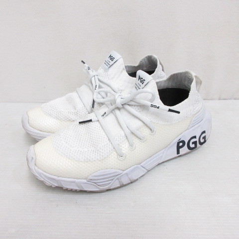 パーリーゲイツ PEARLY GATES PGG スパイクレス ゴルフ シューズ スニーカー 23.5cm 白 ホワイト 268-1292902 靴 ローカット レディース_画像1