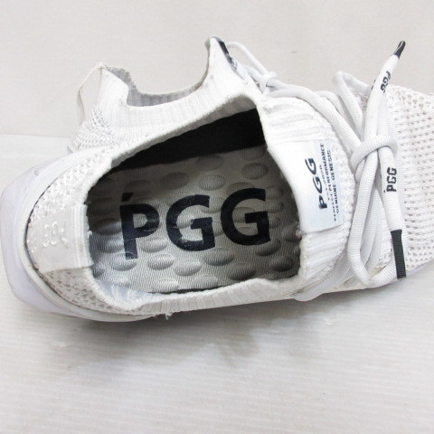 パーリーゲイツ PEARLY GATES PGG スパイクレス ゴルフ シューズ スニーカー 23.5cm 白 ホワイト 268-1292902 靴 ローカット レディース_画像6