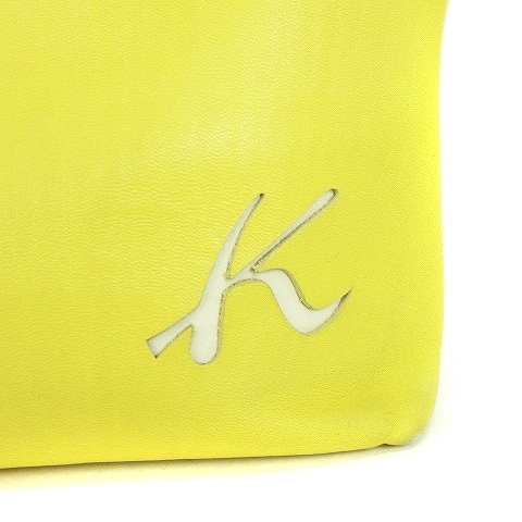  Kitamura Kitamura ручная сумочка магнит открытие и закрытие сумка имеется подкладка проверка кожа желтый желтый #SM1 женский 