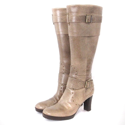 Bellabell Bellebelle Long Boots Land Land Leather Leather Beige 23.0 Ladies