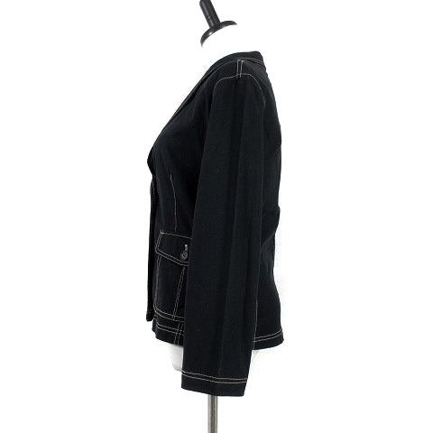  Junko Shimada 77i by JUNKO.S.D.S jacket tailored long sleeve single stitch cotton thin plain 9AR black lady's 