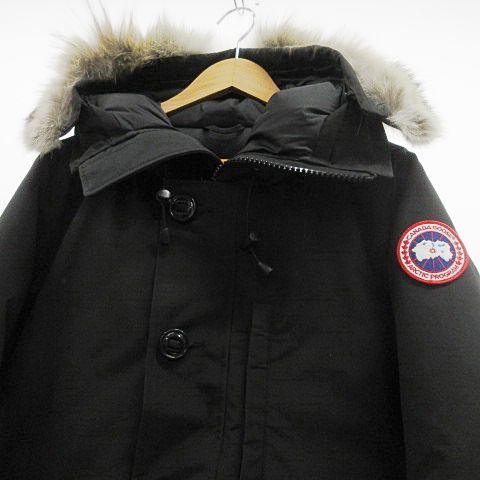 カナダグース CANADA GOOSE 美品 CHATEAU PARKA 3426MA ダウンジャケット シャトー パーカー コヨーテファー S/P 黒 ブラック■U30 メンズ_画像3