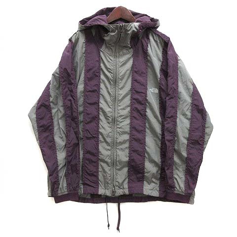 ノースフェイス パープルレーベル THE NORTH FACE ウインド マウンテンパーカー ワイドストライプ グレー パープル WM NP2850N