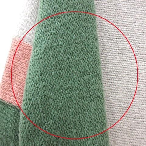 へユム HEYUMM ニット セーター オーバーサイズ 長袖 ONE ピンク 緑 グリーン 白 ホワイト /MS レディース_画像6