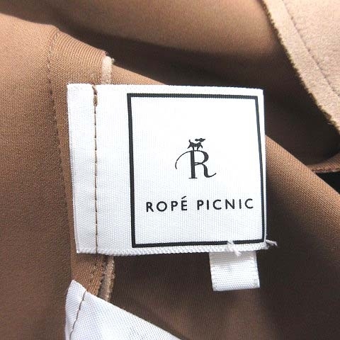 ロペピクニック ROPE Picnic ブラウス フェイクスエード 七分袖 Vネック 38 茶 ブラウン /CT レディース_画像6