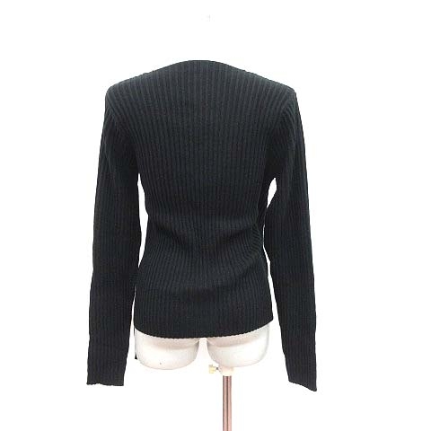  Jeanasis JEANASIS tea ina knitted sweater long sleeve kashu cool deformation design F black black /CT lady's 