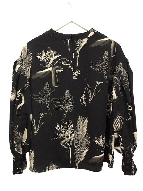  Akira nakaAKIRA NAKA blouse pull over Blen 1 black black 2021AW tops botanikaru print lady's 