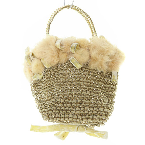  Anteprima ANTEPRIMA fur wire bag handbag Gold color /SR28 lady's 