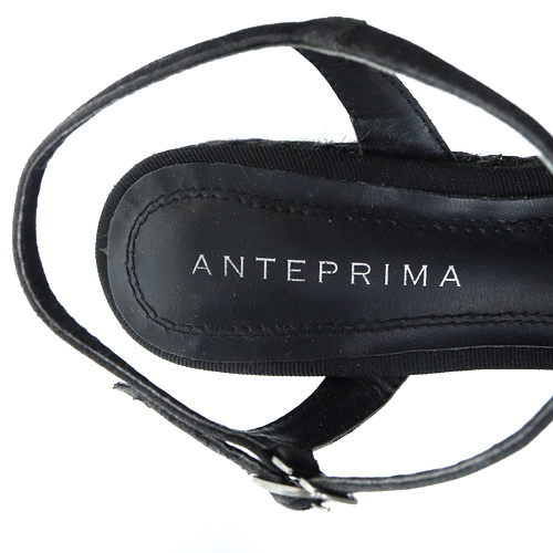 アンテプリマ ANTEPRIMA ウェッジソール サンダル ストラップ 22.5cm 黒 ブラック /SR12 レディース_画像9