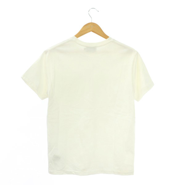 メゾンキツネ MAISON KITSUNE RESTING FOX PATCH Tシャツ 半袖 クルーネック 胸ポケット コットン XS 白 オフホワイト /MY ■OS メンズ_画像2