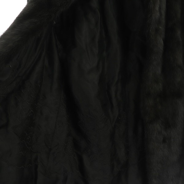 サガミンク SAGA MINK 銀サガ ミンク ファーコート ショート ハーフ 13 L位 黒 ブラック /MY ■GY11 レディースの画像4